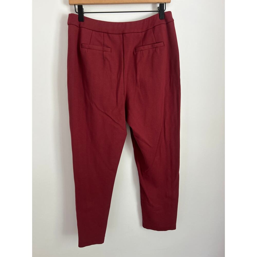 Joan Rivers Burgundy Slim Ankle Pants Women’s Size M Casual Stretch Comfort - Picture 5 of 6